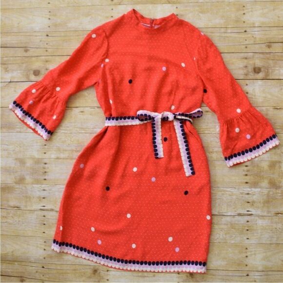 Boden Armelle Spot Dress, Red Pop Spot Size 10 - Picture 12 of 13